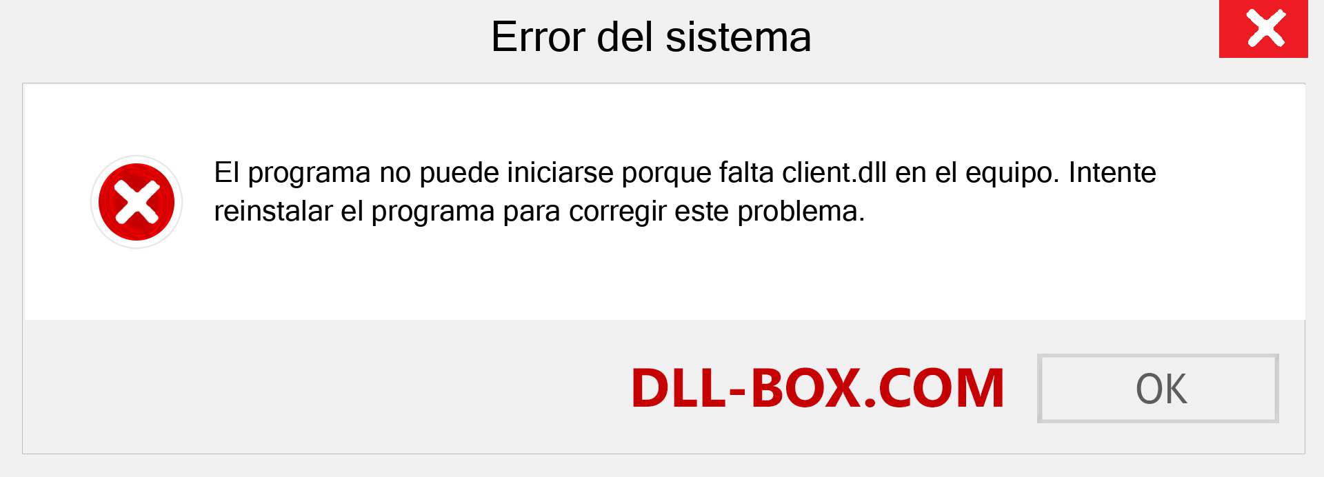 ¿Falta el archivo client.dll ?. Descargar para Windows 7, 8, 10 - Corregir client dll Missing Error en Windows, fotos, imágenes